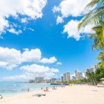 青空とビーチの風景